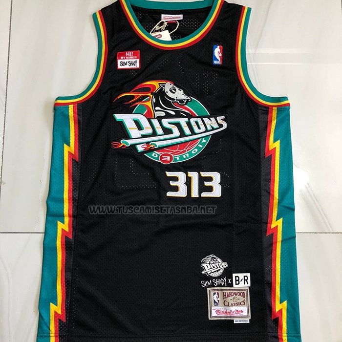 Camiseta NO 313 Slim Shad X BR Detroit Pistons Negro